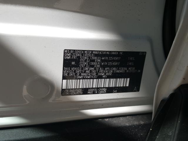 Photo 9 VIN: 2T3RWRFV5KW014357 - TOYOTA RAV4 XLE 