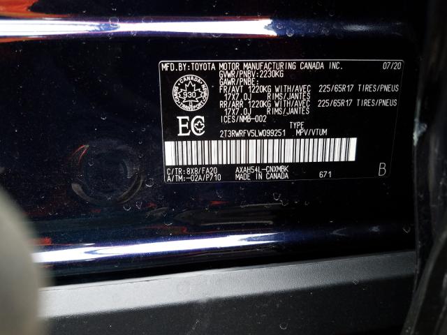 Photo 9 VIN: 2T3RWRFV5LW099251 - TOYOTA RAV4 XLE 