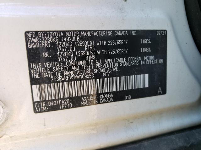 Photo 11 VIN: 2T3RWRFV5MW109553 - TOYOTA RAV4 