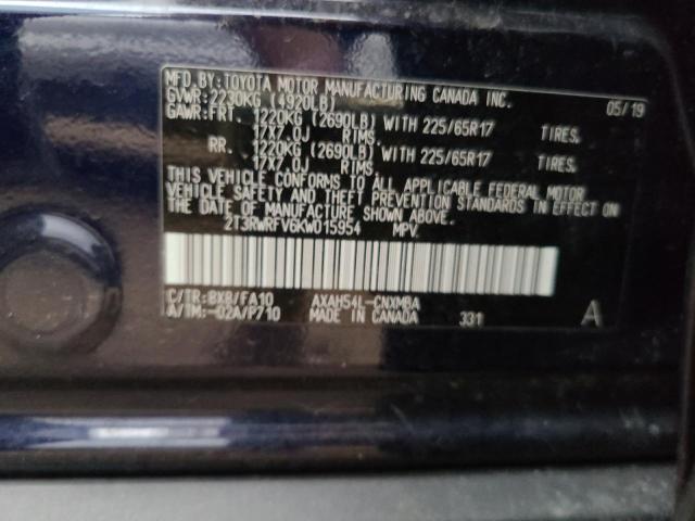 Photo 12 VIN: 2T3RWRFV6KW015954 - TOYOTA RAV4 XLE 