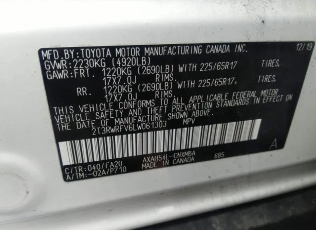 Photo 8 VIN: 2T3RWRFV6LW061303 - TOYOTA RAV4 