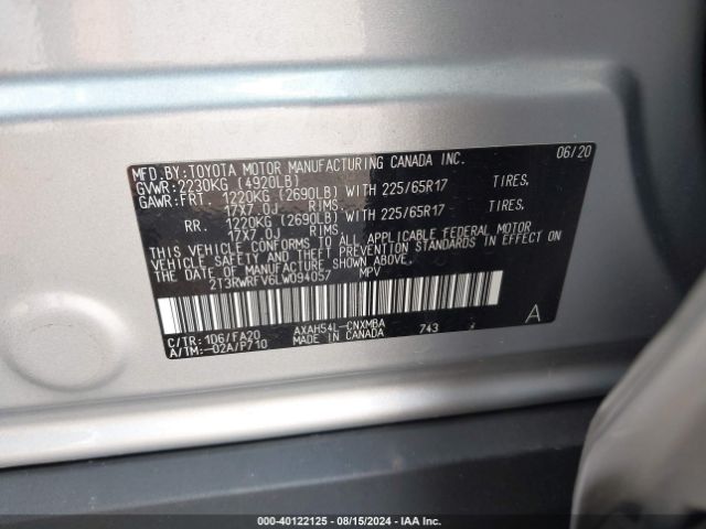 Photo 8 VIN: 2T3RWRFV6LW094057 - TOYOTA RAV4 