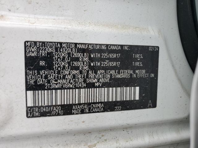 Photo 12 VIN: 2T3RWRFV6RW210494 - TOYOTA RAV4 XLE 