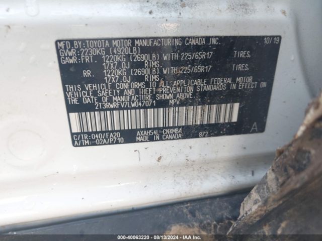 Photo 8 VIN: 2T3RWRFV7LW047071 - TOYOTA RAV4 