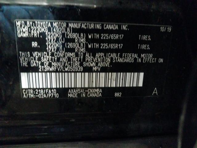 Photo 9 VIN: 2T3RWRFV7LW050939 - TOYOTA RAV4 XLE 