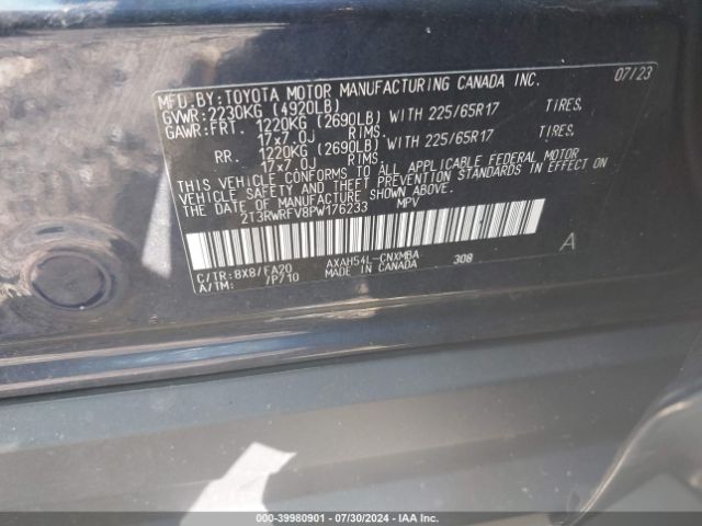 Photo 8 VIN: 2T3RWRFV8PW176233 - TOYOTA RAV4 