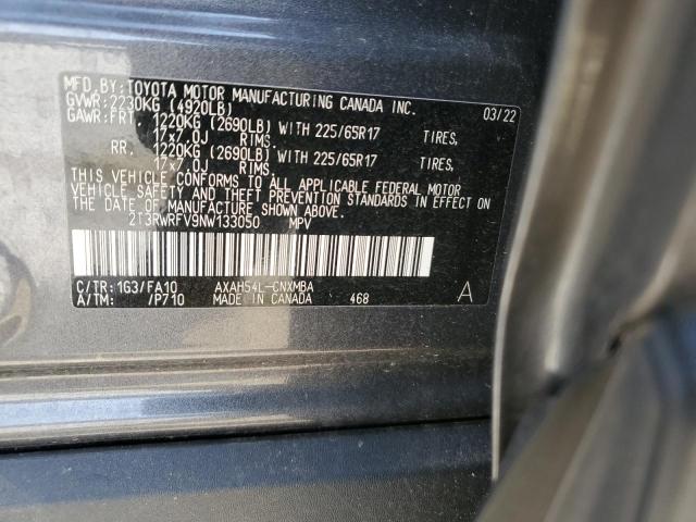 Photo 12 VIN: 2T3RWRFV9NW133050 - TOYOTA RAV4 XLE 