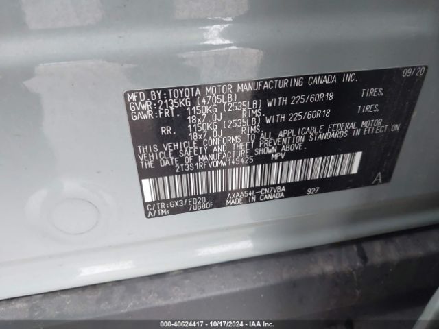 Photo 8 VIN: 2T3S1RFV0MW145425 - TOYOTA RAV4 