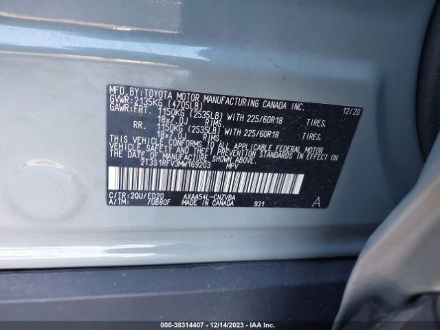 Photo 8 VIN: 2T3S1RFV3MW169203 - TOYOTA RAV4 