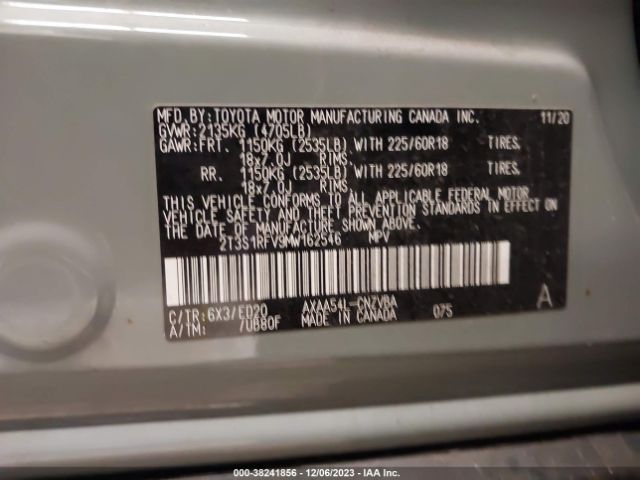 Photo 8 VIN: 2T3S1RFV9MW162546 - TOYOTA RAV4 