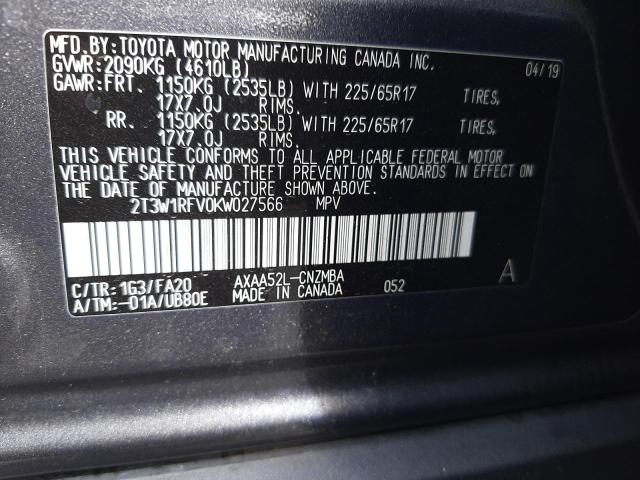 Photo 11 VIN: 2T3W1RFV0KW027566 - TOYOTA ALL OTHER 