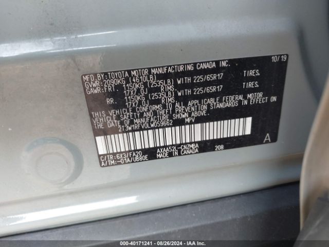 Photo 8 VIN: 2T3W1RFV0LW059662 - TOYOTA RAV4 