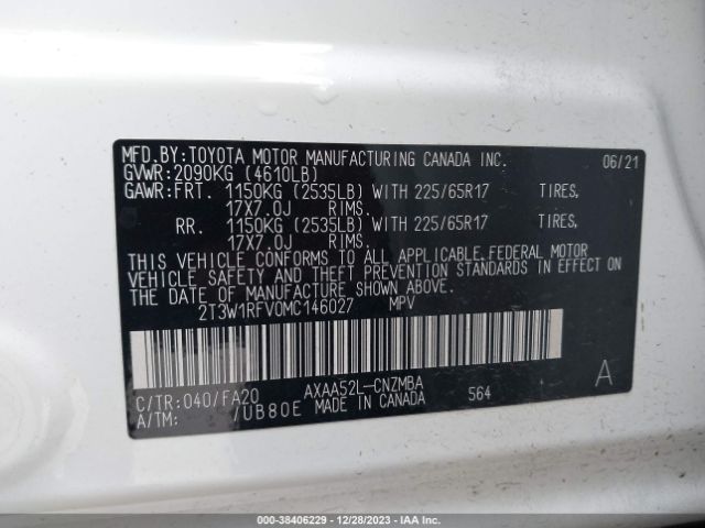 Photo 8 VIN: 2T3W1RFV0MC146027 - TOYOTA RAV4 