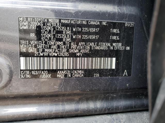 Photo 12 VIN: 2T3W1RFV0MW128285 - TOYOTA RAV4 XLE 