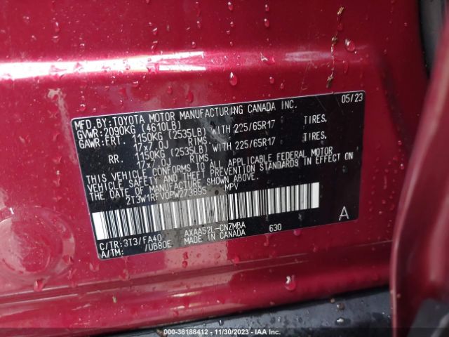 Photo 8 VIN: 2T3W1RFV0PW273895 - TOYOTA RAV4 