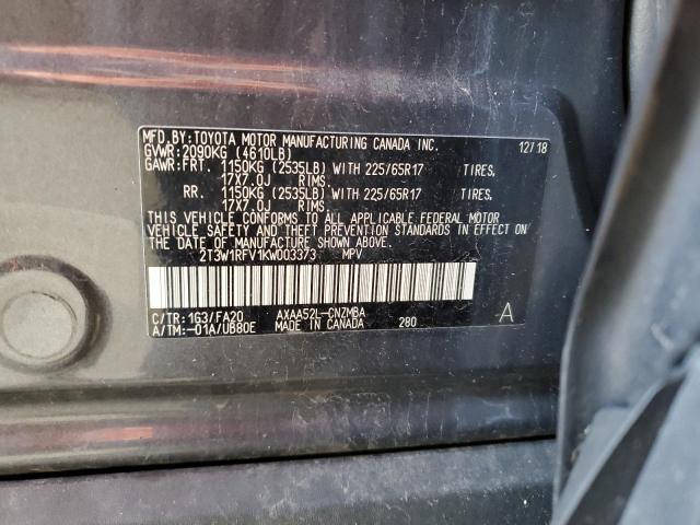 Photo 11 VIN: 2T3W1RFV1KW003373 - TOYOTA RAV4 XLE 