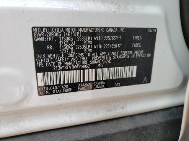 Photo 9 VIN: 2T3W1RFV1KW019962 - TOYOTA RAV4 XLE 