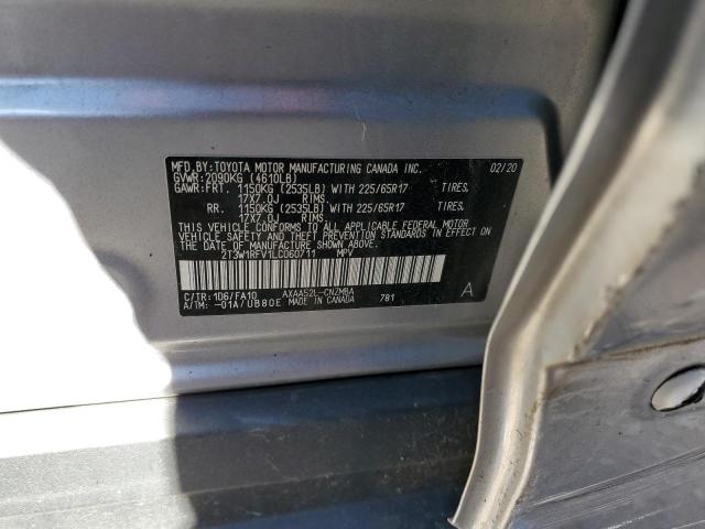 Photo 12 VIN: 2T3W1RFV1LC060711 - TOYOTA RAV4 XLE 