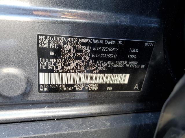 Photo 12 VIN: 2T3W1RFV1MC121654 - TOYOTA RAV4 