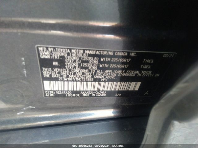 Photo 8 VIN: 2T3W1RFV1MC121993 - TOYOTA RAV4 