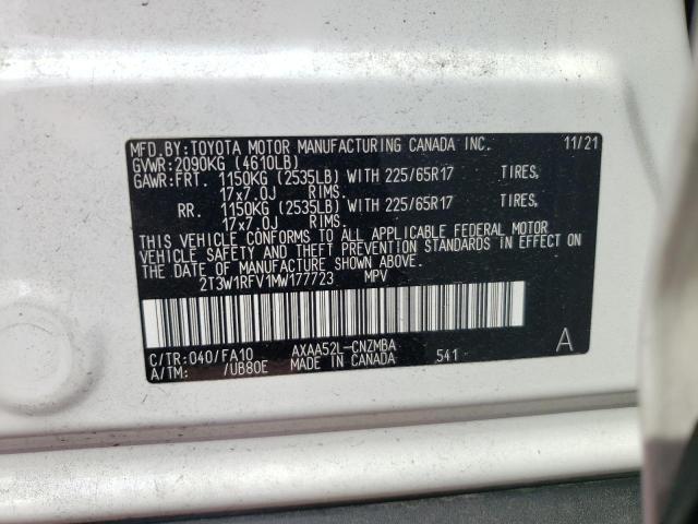 Photo 12 VIN: 2T3W1RFV1MW177723 - TOYOTA RAV4 XLE 