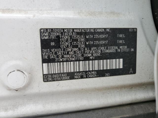 Photo 12 VIN: 2T3W1RFV2KW011160 - TOYOTA RAV4 