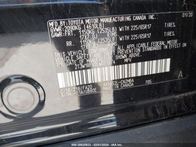 Photo 8 VIN: 2T3W1RFV2LW071974 - TOYOTA RAV4 