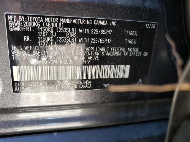 Photo 9 VIN: 2T3W1RFV2MC106905 - TOYOTA RAV4 XLE 