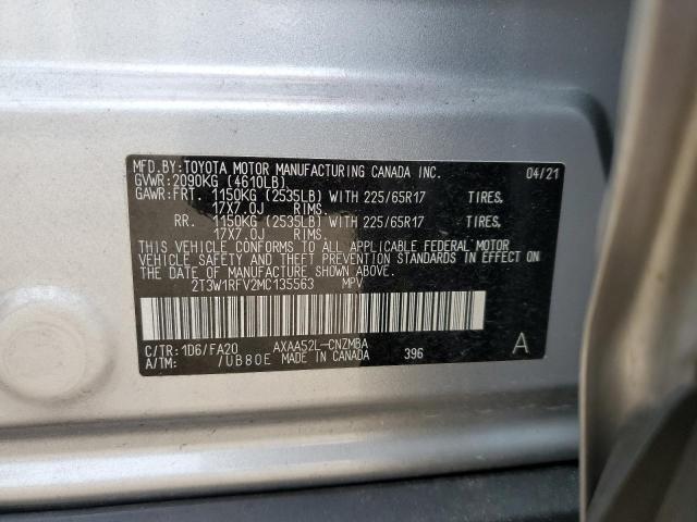 Photo 12 VIN: 2T3W1RFV2MC135563 - TOYOTA RAV4 XLE 