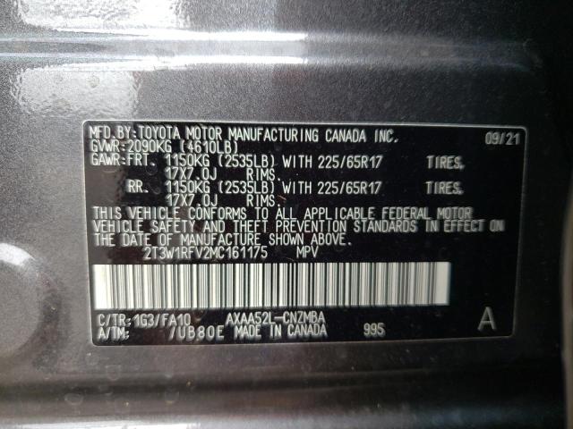 Photo 9 VIN: 2T3W1RFV2MC161175 - TOYOTA RAV4 XLE 