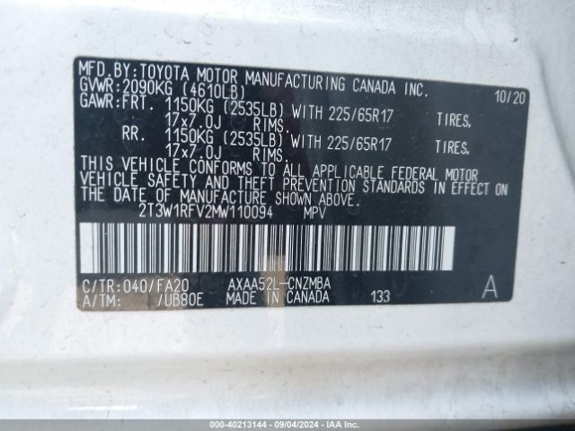 Photo 8 VIN: 2T3W1RFV2MW110094 - TOYOTA RAV4 