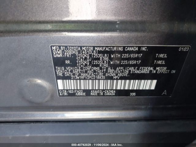 Photo 8 VIN: 2T3W1RFV2PC218835 - TOYOTA RAV4 