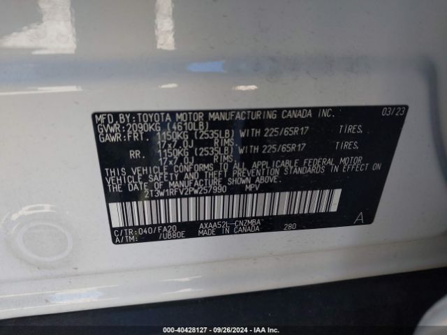 Photo 8 VIN: 2T3W1RFV2PW257990 - TOYOTA RAV4 