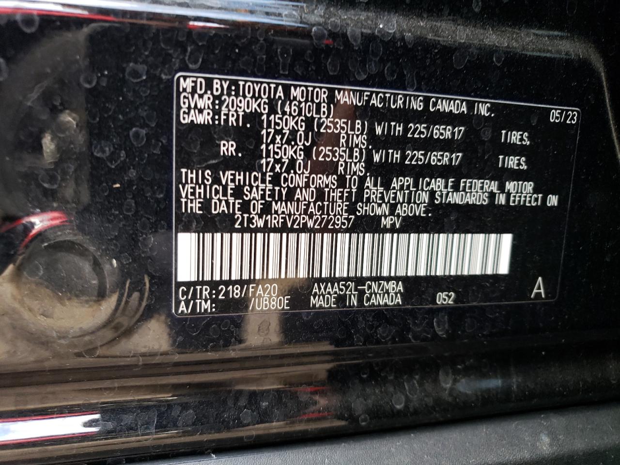 Photo 12 VIN: 2T3W1RFV2PW272957 - TOYOTA RAV 4 