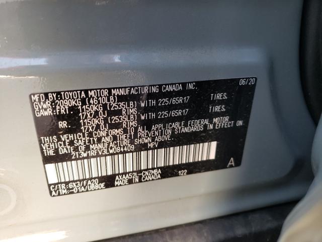 Photo 9 VIN: 2T3W1RFV3LW084409 - TOYOTA RAV4 XLE 