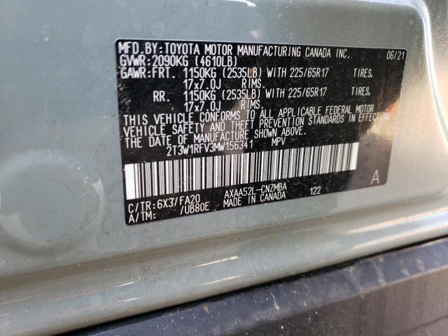 Photo 9 VIN: 2T3W1RFV3MW156341 - TOYOTA RAV4 XLE 