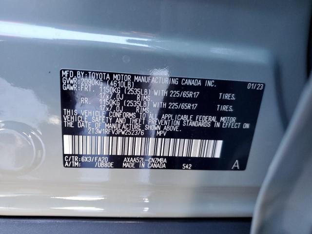 Photo 13 VIN: 2T3W1RFV3PW252376 - TOYOTA RAV4 XLE 