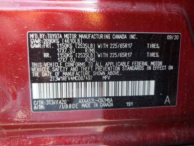 Photo 12 VIN: 2T3W1RFV4MC087497 - TOYOTA RAV4 