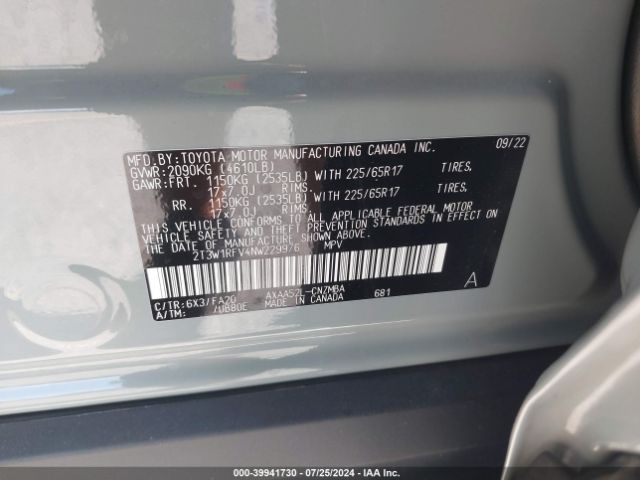 Photo 8 VIN: 2T3W1RFV4NW229976 - TOYOTA RAV4 