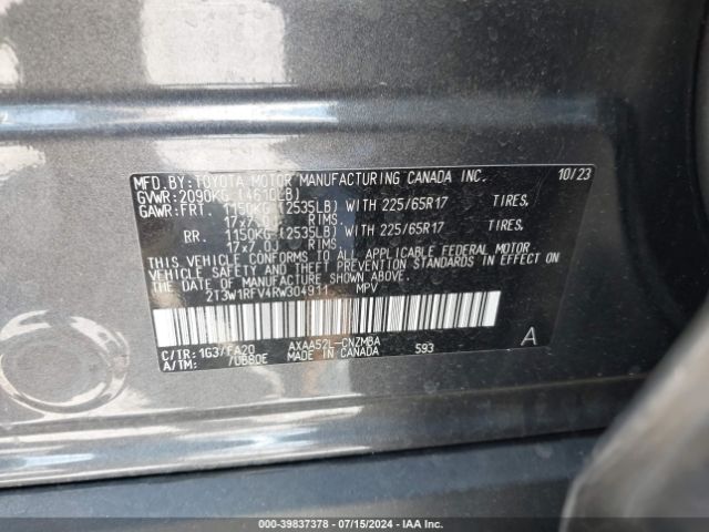 Photo 8 VIN: 2T3W1RFV4RW304911 - TOYOTA RAV4 