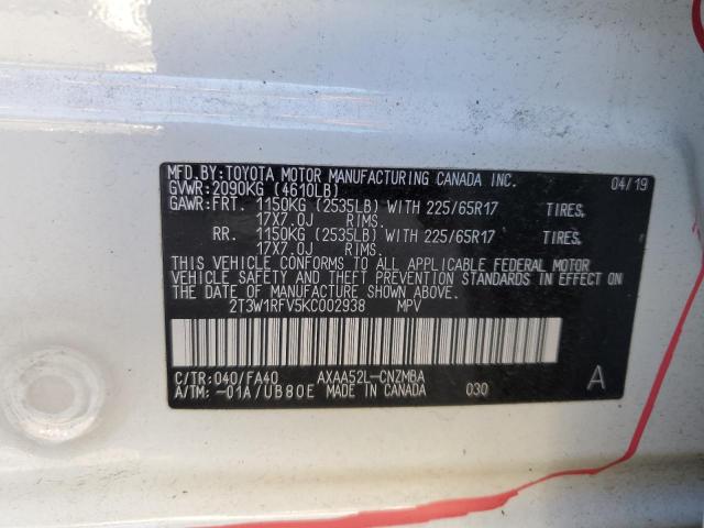 Photo 11 VIN: 2T3W1RFV5KC002938 - TOYOTA RAV4 