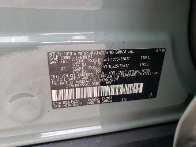 Photo 9 VIN: 2T3W1RFV5KW007698 - TOYOTA RAV4 XLE 