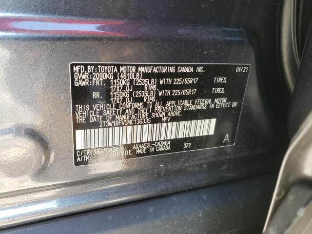 Photo 9 VIN: 2T3W1RFV5MC136335 - TOYOTA RAV4 XLE 