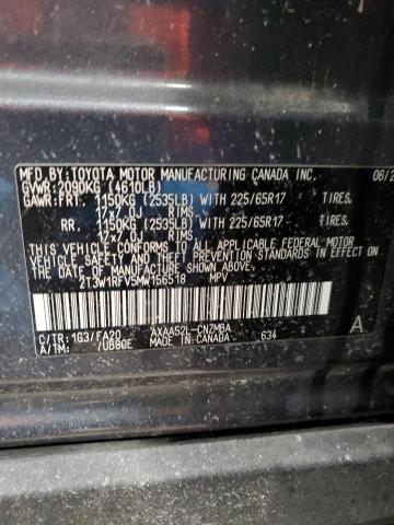 Photo 12 VIN: 2T3W1RFV5MW156518 - TOYOTA RAV4 XLE 