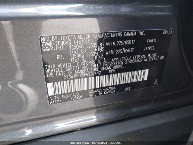 Photo 8 VIN: 2T3W1RFV5PW292412 - TOYOTA RAV4 