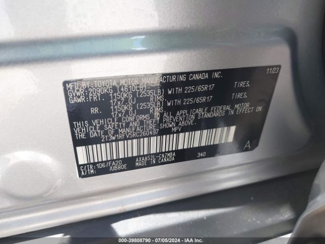 Photo 8 VIN: 2T3W1RFV5RC260497 - TOYOTA RAV4 