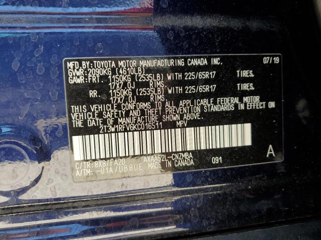 Photo 12 VIN: 2T3W1RFV6KC016511 - TOYOTA RAV4 