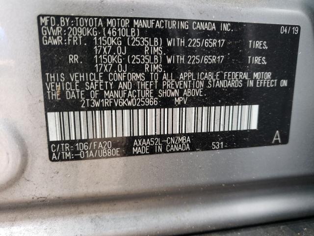 Photo 9 VIN: 2T3W1RFV6KW025966 - TOYOTA RAV4 XLE 