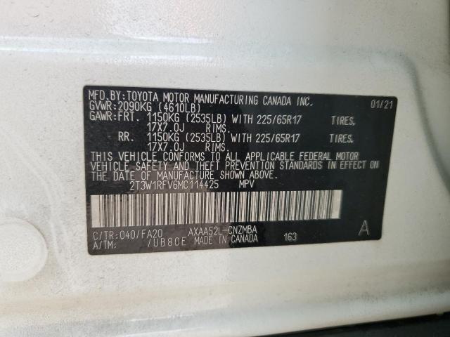 Photo 11 VIN: 2T3W1RFV6MC114425 - TOYOTA RAV4 XLE 