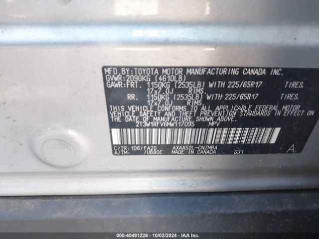 Photo 8 VIN: 2T3W1RFV6MW117095 - TOYOTA RAV4 